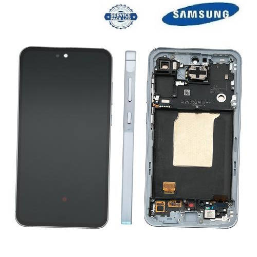 TOUCH SCREEN SCHERMO ORIGINALE SERVICE PACK PER SAMSUNG GALAXY A55 5G A556B VETRO LCD DISPLAY BLU ICE BLUE GH82-34305B