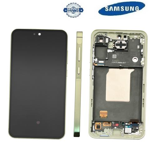TOUCH SCREEN SCHERMO ORIGINALE SERVICE PACK PER SAMSUNG GALAXY A55 5G A556B VETRO LCD DISPLAY GIALLO YELLOW / LEMON GH82-34305D