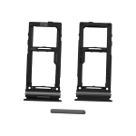 CARRELLO PORTA LETTORE DUAL SIM MICRO SD CARD READER PER SAMSUNG A72 4G A725F / A72 5G A726B NERO BLACK