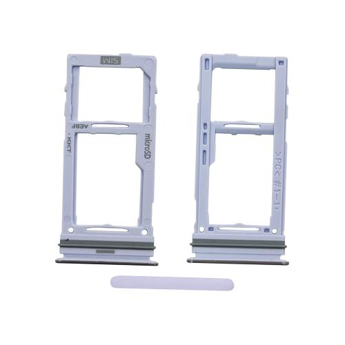 CARRELLO PORTA LETTORE DUAL SIM MICRO SD CARD READER PER SAMSUNG A72 4G A725F / A72 5G A726B PURPLE VIOLA