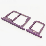 CARRELLO PORTA LETTORE DUAL SIM MICRO SD CARD READER PER SAMSUNG J4 PLUS + / J6 PLUS + 2018  J415 / J610 VIOLA PURPLE VIOLET