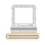 CARRELLO PORTA LETTORE SIM CARD READER PER SAMSUNG SM-F700N Z FLIP (2020) ORO GOLD