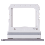 CARRELLO PORTA LETTORE SIM CARD READER PER SAMSUNG SM-F700N Z FLIP (2020) BIANCO ARGENTO SILVER