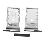 CARRELLO PORTA LETTORE DUAL SIM MICRO SD CARD READER PER SAMSUNG SM-S921B S24 / SM-S926B S24+ PLUS NERO BLACK 