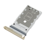 CARRELLO PORTA LETTORE DUAL SIM MICRO SD CARD READER PER SAMSUNG SM-S921B S24 / SM-S926B S24+ PLUS ORO GOLD