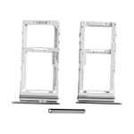 CARRELLO PORTA LETTORE DUAL SIM MICRO SD CARD READER SAMSUNG G985F G988B S20 PLUS / ULTRA ARGENTO BIANCO SILVER WHITE