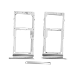 CARRELLO PORTA LETTORE DUAL SIM MICRO SD CARD READER SAMSUNG G770F S10 LITE BIANCO WHITE SILVER ARGNETO