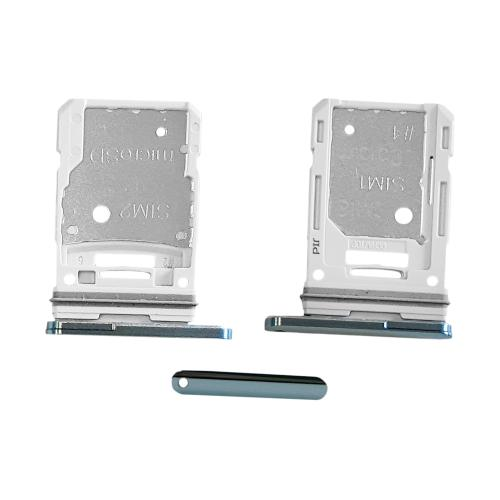 CARRELLO PORTA LETTORE DUAL SIM MICRO SD CARD READER SAMSUNG PER G780F G781B S20 FE VERDE GREEN 