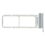 CARRELLO PORTA LETTORE SIM CARD READER PER SAMSUNG SM-N970F NOTE 10 (2019) BIANCO ARGENTO WHITE