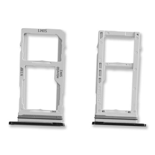 CARRELLO PORTA LETTORE DUAL SIM MICRO SD CARD READER SAMSUNG PER N985F N986B NOTE 20 PLUS NERO BLACK 