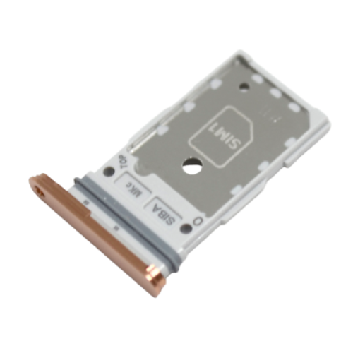 CARRELLO PORTA LETTORE DUAL SIM MICRO SD CARD READER SAMSUNG PER SM-S921B S24 / SM-S926B S24+ ARANCIONE ORANGE