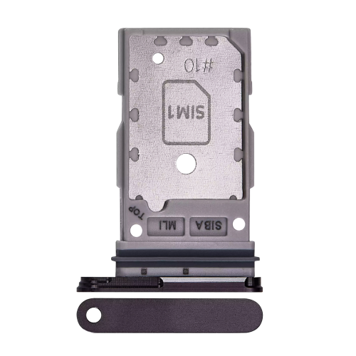 CARRELLO PORTA LETTORE DUAL SIM MICRO SD CARD READER SAMSUNG PER SM-S921B S24 / SM-S926B S24+ NERO BLACK 