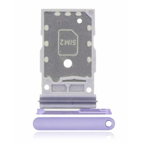 CARRELLO PORTA LETTORE DUAL SIM MICRO SD CARD READER SAMSUNG PER SM-S921B S24 / SM-S926B S24+ VIOLA VIOLET PURPLE