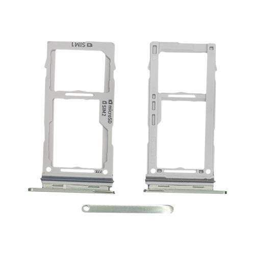 CARRELLO PORTA LETTORE DUAL SIM MICRO SD CARD READER SAMSUNG PER G975F S10 PLUS VERDE GREEN 