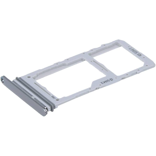 CARRELLO PORTA LETTORE DUAL SIM MICRO SD CARD READER SAMSUNG PER G980F G981B S20 GRIGIO GRAY SILVER