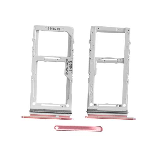 CARRELLO PORTA LETTORE DUAL SIM MICRO SD CARD READER SAMSUNG PER G980F G981B S20 ROSA PINK