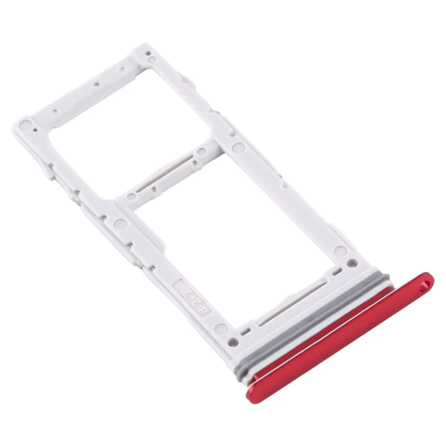 CARRELLO PORTA LETTORE DUAL SIM MICRO SD CARD READER SAMSUNG PER N770F NOTE 10 LITE ROSSO RED