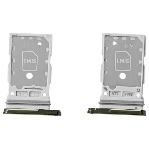 CARRELLO PORTA LETTORE DUAL SIM MICRO SD CARD READER SAMSUNG PER S911B S23 / S916B S23 PLUS VERDE GREEN