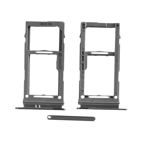 CARRELLO PORTA LETTORE DUAL SIM MICRO SD CARD READER SAMSUNG PER G973F S10 NERO BLACK