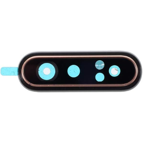 VETRINO VETRO LENTE FOTOCAMERA POSTERIORE CON CORNICE NERO PER SAMSUNG A80 A805F 