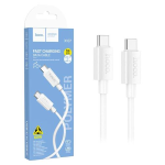 CAVO DATI RICARICA TYPE C TIPO C - TYPE C TIPO C 1 MT HOCO X107 60W 3A BIANCO 