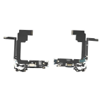 CONNETTORE RICARICA APPLE IPHONE 15 PRO MAX FLAT MICROFONO DOCK CARICA NERO BLACK 