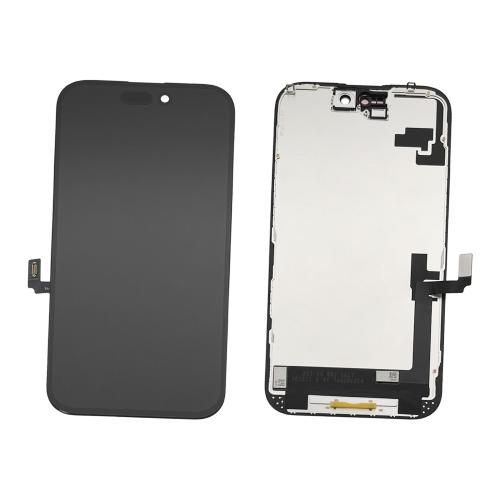 DISPLAY LCD ZY COF FHD INCELL PER APPLE IPHONE 16 TOUCH SCREEN VETRO SCHERMO FRAME NERO(IC INTERCAMBIABILE)