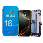 DISPLAY LCD ZY COF FHD INCELL PER APPLE IPHONE 16 PLUS TOUCH SCREEN VETRO SCHERMO FRAME NERO(IC INTERCAMBIABILE)