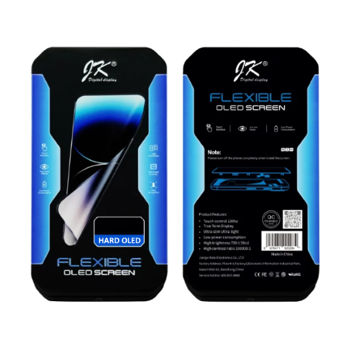 DISPLAY LCD JK HARD OLED PER APPLE IPHONE 14 PRO MAX TOUCH SCREEN VETRO SCHERMO FRAME NERO (IC Intercambiabile)