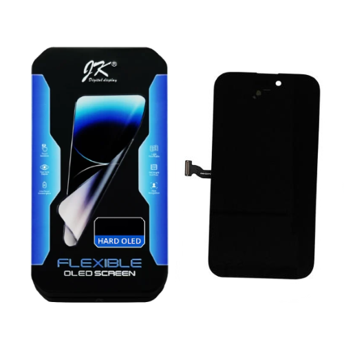 DISPLAY LCD JK HARD OLED PER APPLE IPHONE 14 PRO MAX TOUCH SCREEN VETRO SCHERMO FRAME NERO (IC Intercambiabile)