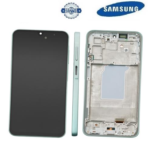 TOUCH SCREEN SCHERMO ORIGINALE SERVICE PACK PER SAMSUNG GALAXY A26 5G A266B VERDE LIME GREEN CON FRAME VETRO LCD DISPLAY GH82-37049C