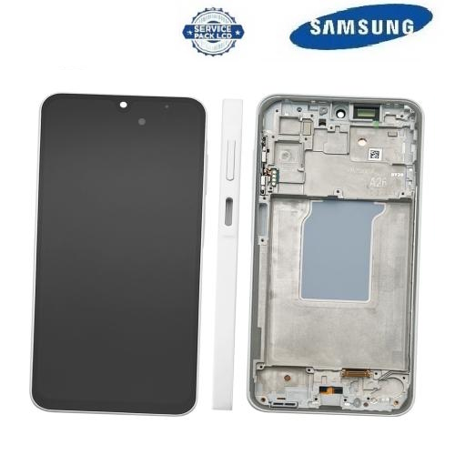 TOUCH SCREEN SCHERMO ORIGINALE SERVICE PACK PER SAMSUNG GALAXY A26 5G A266B BIANCO WHITE CON FRAME VETRO LCD DISPLAY GH82-37049B