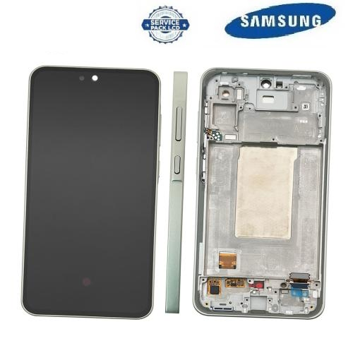 TOUCH SCREEN SCHERMO ORIGINALE SERVICE PACK PER SAMSUNG GALAXY A36 5G A366B VERDE / AWESOME LIME CON FRAME VETRO LCD DISPLAY GH82-36841C