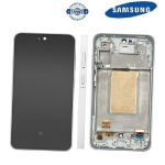 TOUCH SCREEN SCHERMO ORIGINALE SERVICE PACK PER SAMSUNG GALAXY A36 5G A366B BIANCO / AWESOME WHITE CON FRAME VETRO LCD DISPLAY GH82-36841B