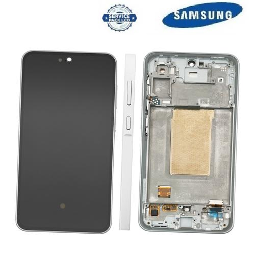 TOUCH SCREEN SCHERMO ORIGINALE SERVICE PACK PER SAMSUNG GALAXY A36 5G A366B BIANCO / AWESOME WHITE CON FRAME VETRO LCD DISPLAY GH82-36841B