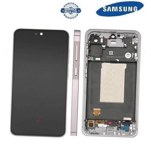 TOUCH SCREEN SCHERMO ORIGINALE SERVICE PACK PER SAMSUNG GALAXY A56 5G A566B ROSA / AWESOME PINK CON FRAME VETRO LCD DISPLAY GH82-36829D