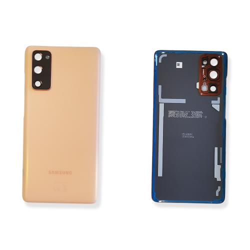 BACK COVER + CAMERA FRAME SAMSUNG S20 FE 5G SM-G780F G781B SCOCCA COPRIBATTERIA POSTERIORE ORANGE ARANCIO