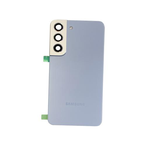 BACK COVER + CAMERA FRAME SAMSUNG S22 S901B SCOCCA COPRIBATTERIA POSTERIORE BLU