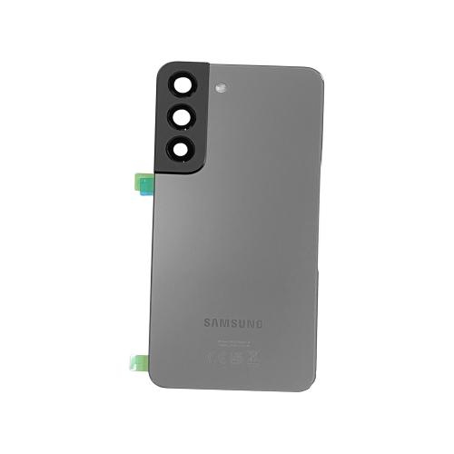 BACK COVER + CAMERA FRAME SAMSUNG S22 S901B SCOCCA COPRIBATTERIA POSTERIORE GRAPHITE GRAFITE GRAY