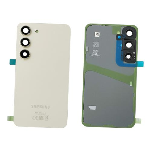 BACK COVER + CAMERA FRAME SAMSUNG S23 S911B SCOCCA COPRIBATTERIA POSTERIORE CREAM WHITE BIANCO