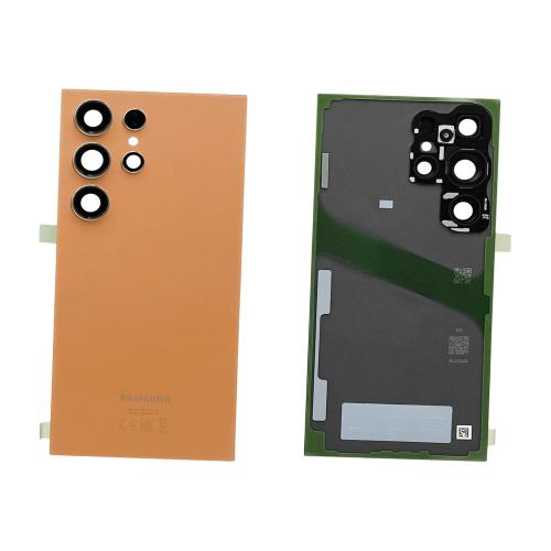 BACK COVER + CAMERA FRAME SAMSUNG S24 ULTRA S928B SCOCCA COPRIBATTERIA POSTERIORE ARANCIONE / TITANIUM ORANGE