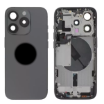 SCOCCA COMPLETA CON TELAIO POSTERIORE BACK COVER COPRIBATTERIA PER APPLE IPHONE 15 PRO MAX NERO BLACK