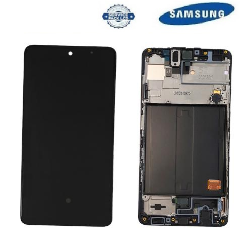 TOUCH SCREEN SCHERMO ORIGINALE SERVICE PACK PER SAMSUNG GALAXY A51 A515F NERO VETRO LCD DISPLAY CON FRAME GH82-21669A GH82-21680A GH82-22083A GH82-22084A