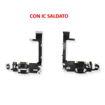 CONNETTORE RICARICA APPLE IPHONE 11 PRO FLAT MICROFONO DOCK CARICA NERO CON IC