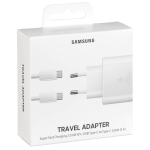 Caricabatterie Fast Charge ORIGINALE per Samsung 25W Type-C + Cavo EP-TA800X BIANCO