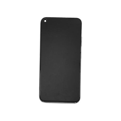 TOUCH SCREEN SCHERMO ORIGINALE  PER HUAWEI P40 LITE VETRO LCD DISPLAY CON FRAME BIANCO / SILVER SERVICE PACK 