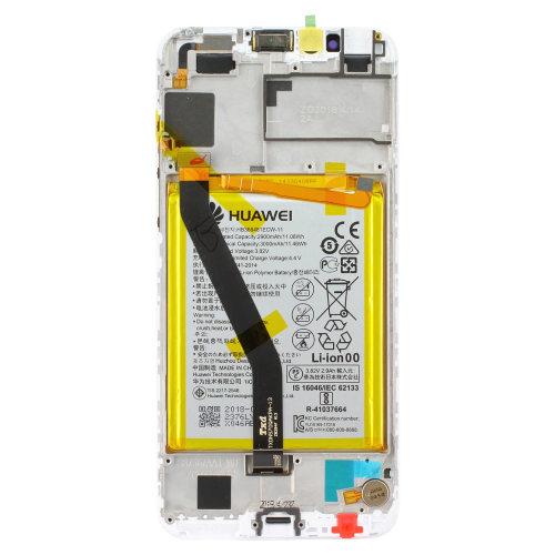 TOUCH SCREEN SCHERMO ORIGINALE PER HUAWEI Y6 2018 ATU-L11 L21 / HONOR 7A AUM-L29 AUM-L41 BIANCO VETRO LCD DISPLAY SERVICE PACK CON BATTERIA 