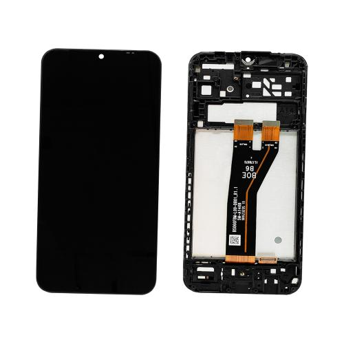 TOUCH SCREEN SCHERMO PER SAMSUNG GALAXY A14 5G A146B A146P (VER. SM-A146B BOE B6) BIG CONNECTOR NERO VETRO LCD DISPLAY CON FRAME
