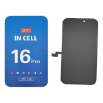 DISPLAY LCD ZY COF FHD INCELL PER APPLE IPHONE 16 PRO TOUCH SCREEN VETRO SCHERMO FRAME NERO (IC INTERCAMBIABILE)