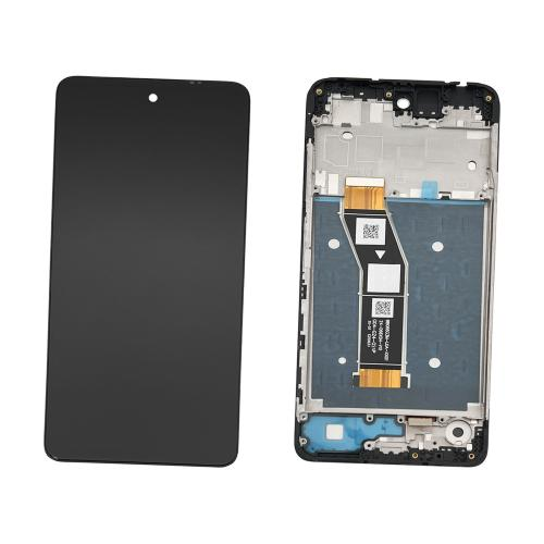 TOUCH SCREEN SCHERMO PER MOTOROLA MOTO G24 XT2423 NERO VETRO LCD DISPLAY CON FRAME